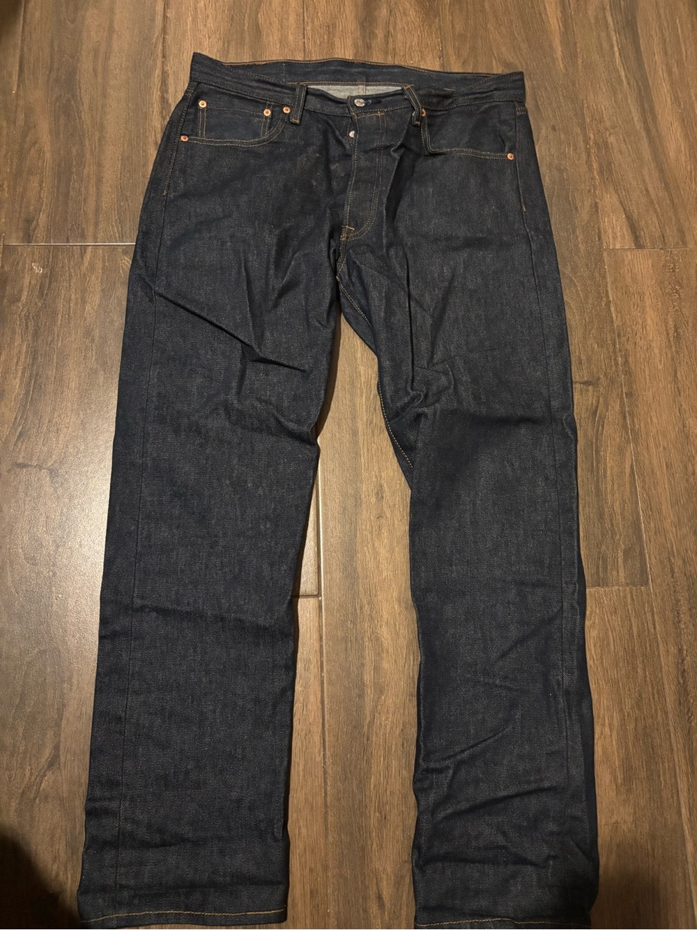 Levi's Straight Raw Indigo Denim Jeans